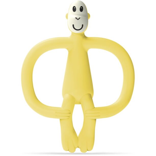 Matchstick Monkey Monkey Teether jucărie pentru dentiție perie 2 in 1 Yellow 1 buc preţ