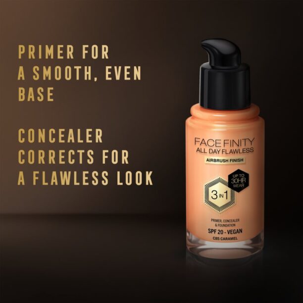 Preţ Max Factor Facefinity All Day Flawless machiaj persistent SPF 20 culoare 85 Caramel 30 ml