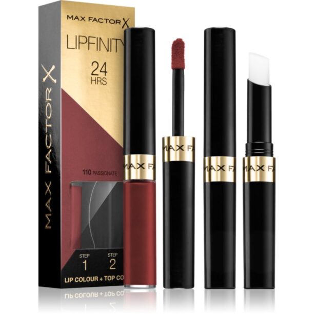 Max Factor Lipfinity Lip Colour ruj cu persistenta indelungata balsam culoare 110 Passionate 4