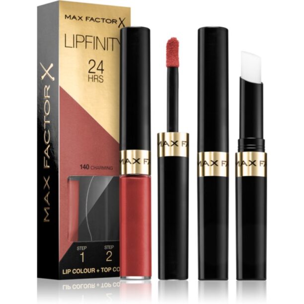 Max Factor Lipfinity Lip Colour ruj cu persistenta indelungata balsam culoare 140 Charming 4