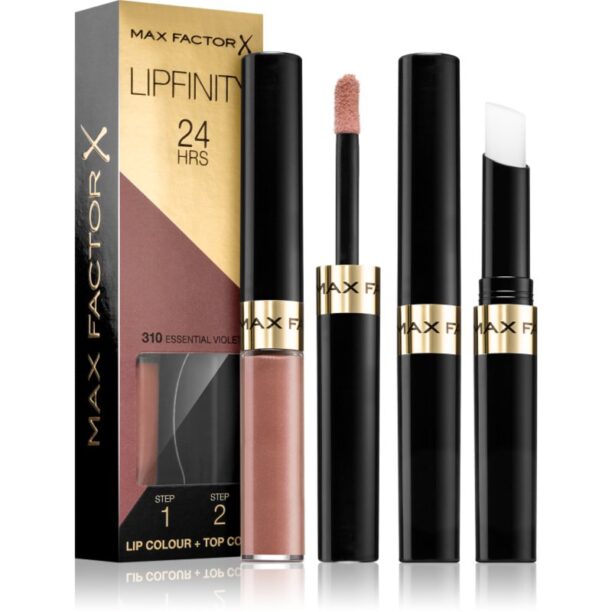 Max Factor Lipfinity Lip Colour ruj cu persistenta indelungata balsam culoare 310 Essential Violent 4