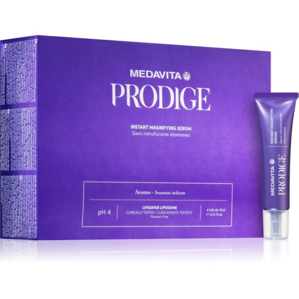 Medavita Prodige Instant Magnifying Serum ser de restructurare pentru păr 4x15 ml