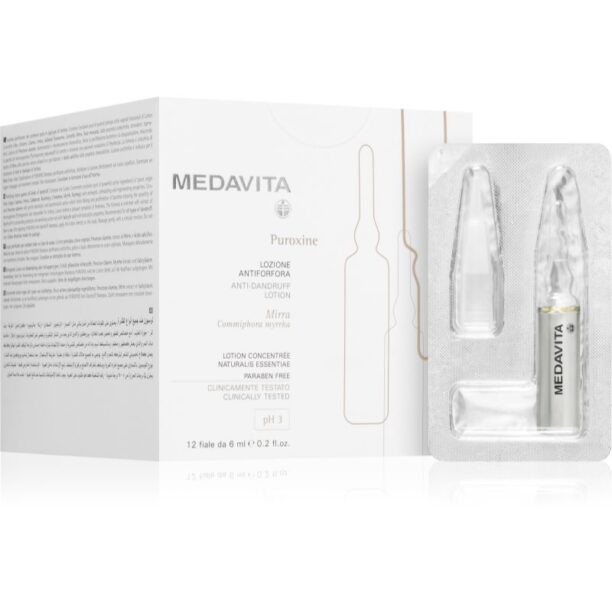 Medavita Puroxine Anti-Dandruff Lotion ser pentru scalp anti matreata 12x6 ml preţ