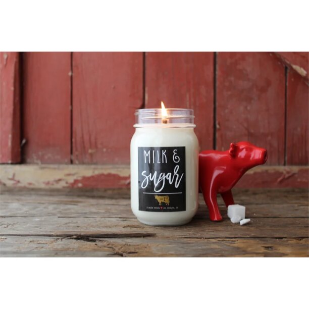 Milkhouse Candle Co. Farmhouse Milk & Sugar lumânare parfumată Mason Jar 368 g preţ