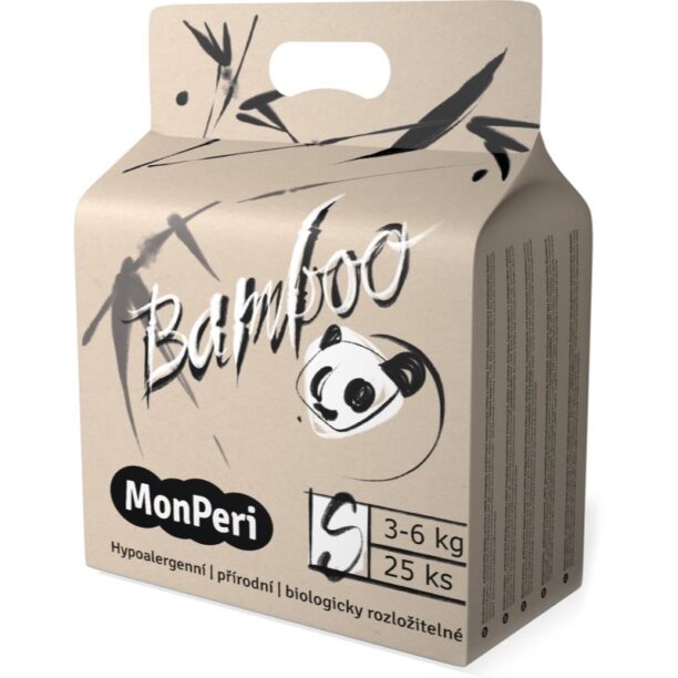 MonPeri Bamboo Size S scutece ECO de unică folosință 3-6 kg 25 buc