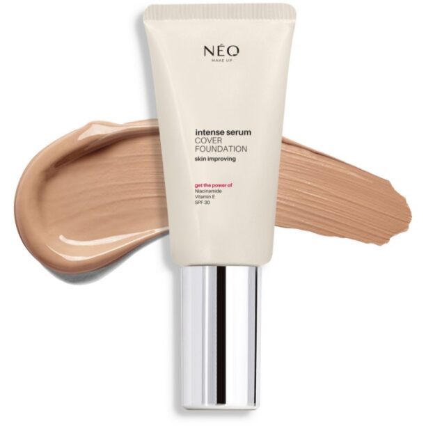 Cumpăra NEO MAKE UP Intense Serum Cover Foundation machiaj natural SPF 30 culoare 04 Gold 30 ml