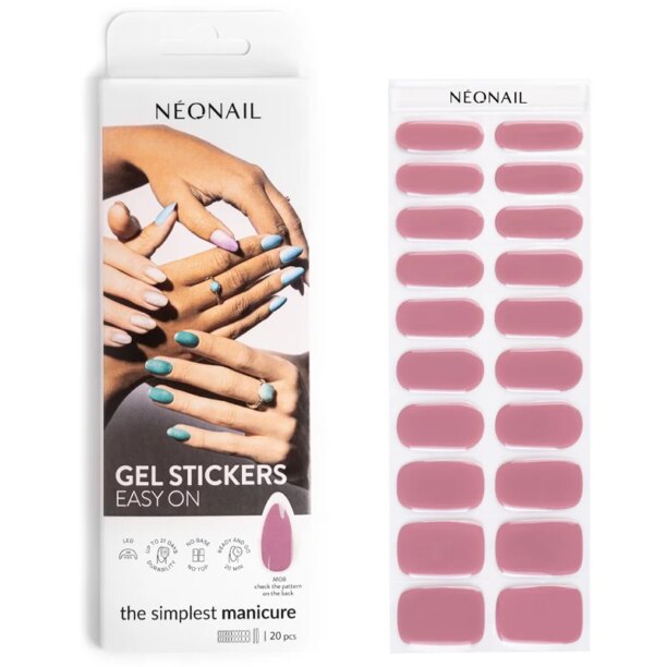 NEONAIL Easy On Gel Stickers folii autocolante pentru unghii culoare M08 20 buc preţ