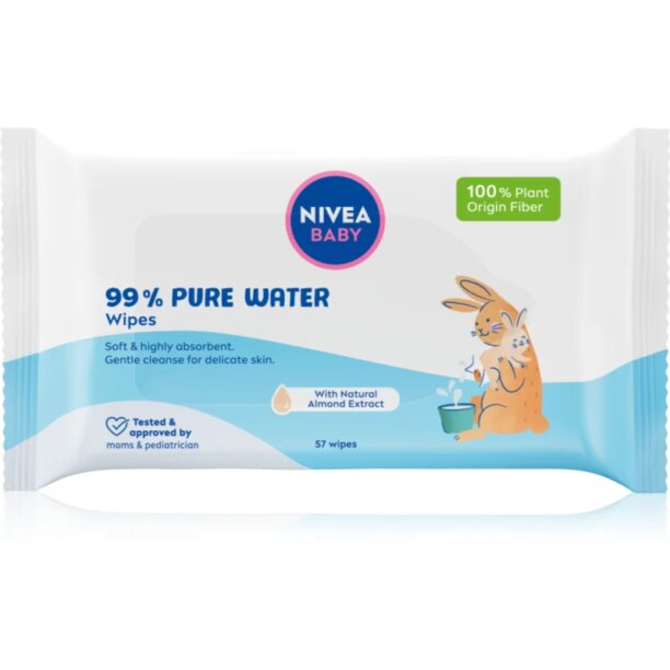 NIVEA BABY Pure Water Servetele umede cu efect revigorant 57 buc preţ