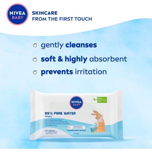 Cumpăra NIVEA BABY Pure Water Servetele umede cu efect revigorant 57 buc