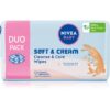 NIVEA BABY Soft & Cream servetele delicate pentru copii 2x57 buc