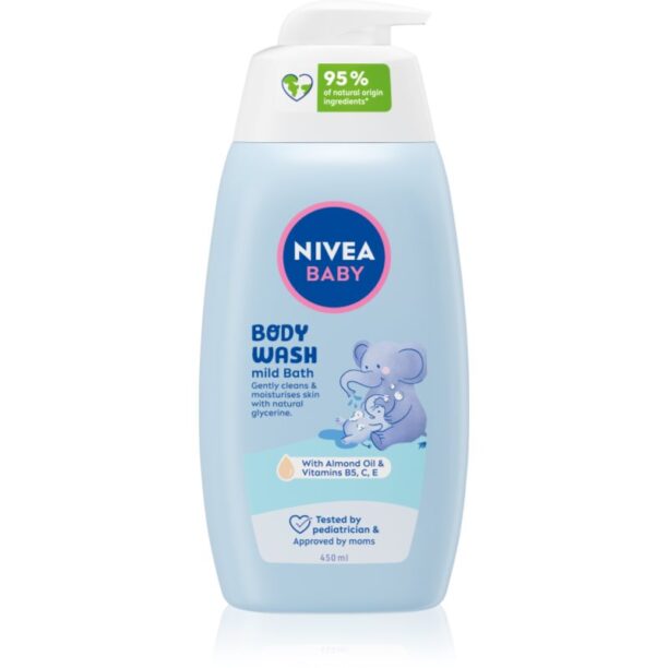 NIVEA BABY gel de duș mătăsos 450 ml preţ