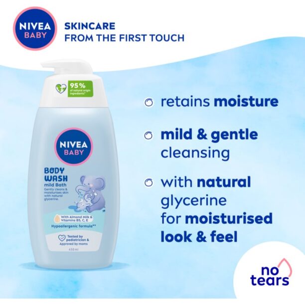 Cumpăra NIVEA BABY gel de duș mătăsos 450 ml