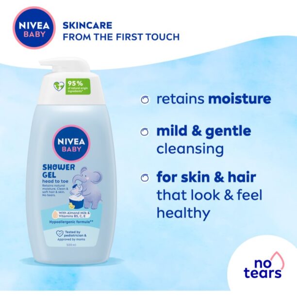 Cumpăra NIVEA BABY gel de dus pentru corp si par 500 ml