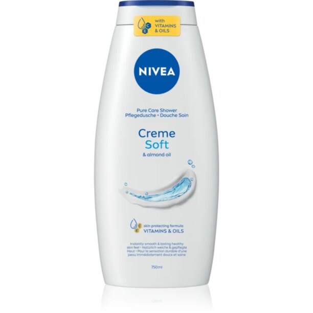 NIVEA Creme Soft gel calmant pentru dus 750 ml preţ