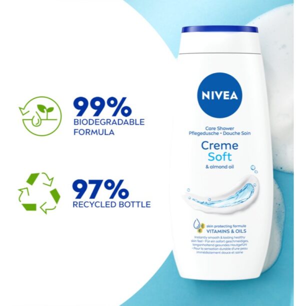 Original NIVEA Creme Soft gel calmant pentru dus 750 ml