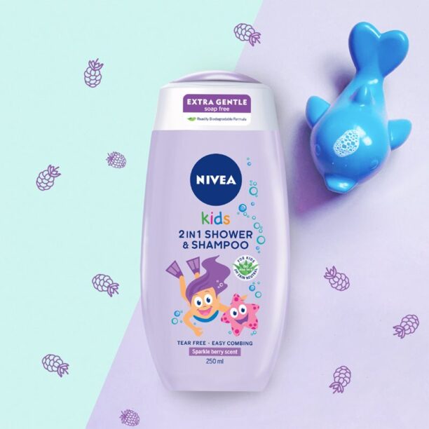 NIVEA Kids Girl 2 in 1 gel de dus si sampon pentru copii 500 ml preţ