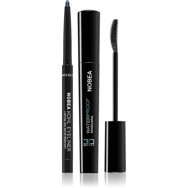 NOBEA Day-to-Day Automatic Eyeliner & 3D Effect Waterproof Mascara make-up set pentru femei 2