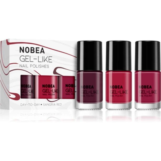 NOBEA Day-to-Day Fresh Frost Set set de lacuri de unghii Sangria red preţ