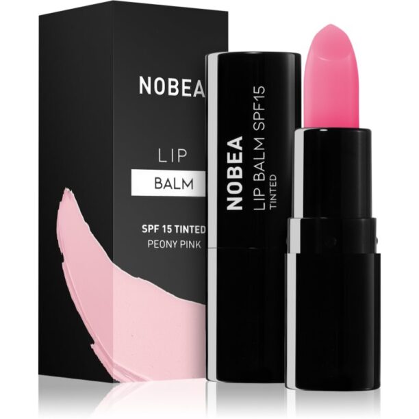 Cumpăra NOBEA Day-to-Day Lip Balm SPF 15 Tinted balsam de buze SPF 15 #L03 Peony pink 4 g