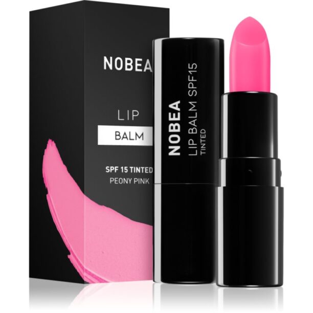 Original NOBEA Day-to-Day Lip Balm SPF 15 Tinted balsam de buze SPF 15 #L03 Peony pink 4 g