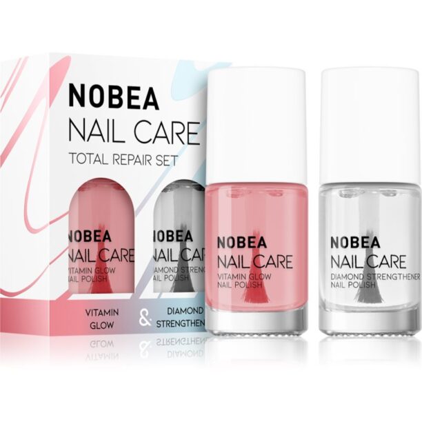 NOBEA Nail Care Diamond Strength Set set de lacuri de unghii Total repair set preţ