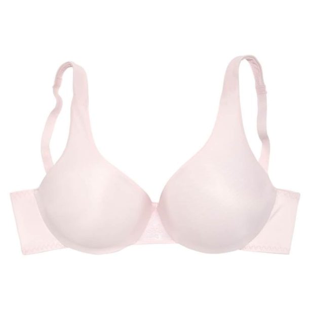 NUANCE Sutien  roz pastel / alb preţ