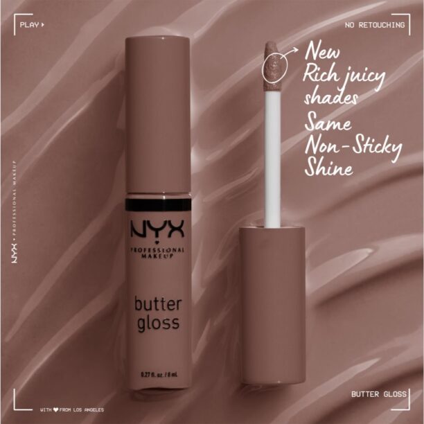 Preţ NYX Professional Makeup Butter Gloss lip gloss culoare 14 Madeleine 8 ml