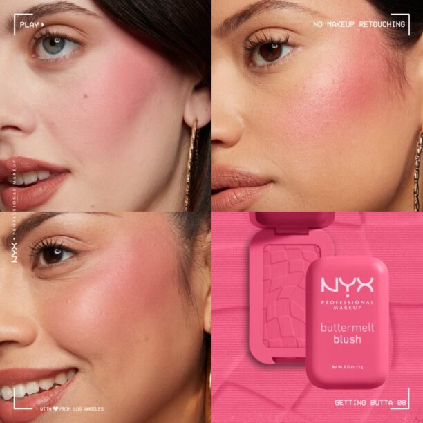 Original NYX Professional Makeup Buttermelt Blush fard de obraz sub forma de pudra culoare 08 Gettin Butta 5 g