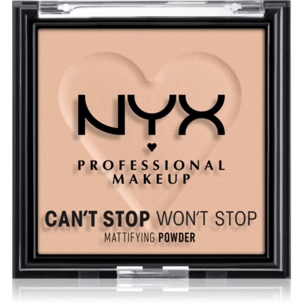 NYX Professional Makeup Can't Stop Won't Stop Mattifying Powder pudra matuire culoare 04 Meduim 6 g preţ