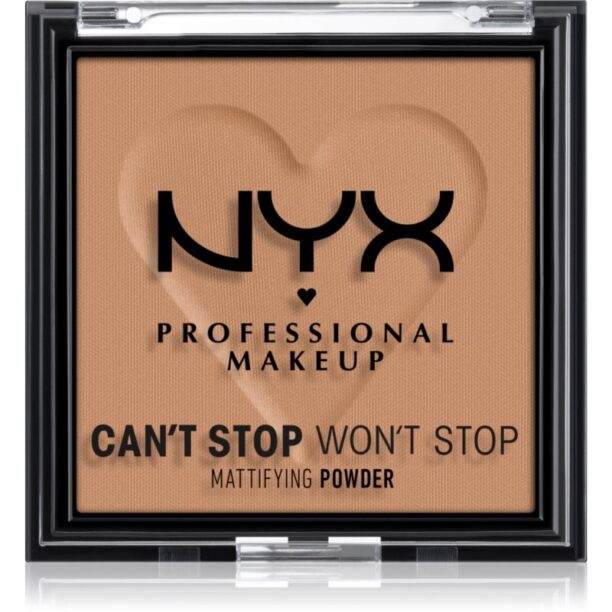 NYX Professional Makeup Can't Stop Won't Stop Mattifying Powder pudra matuire culoare 07 Caramel 6 g preţ