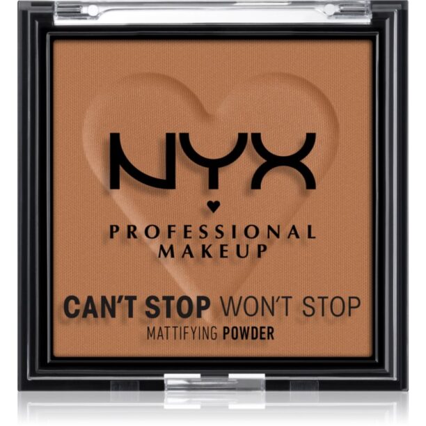 NYX Professional Makeup Can't Stop Won't Stop Mattifying Powder pudra matuire culoare 08 Mocha 6 g preţ