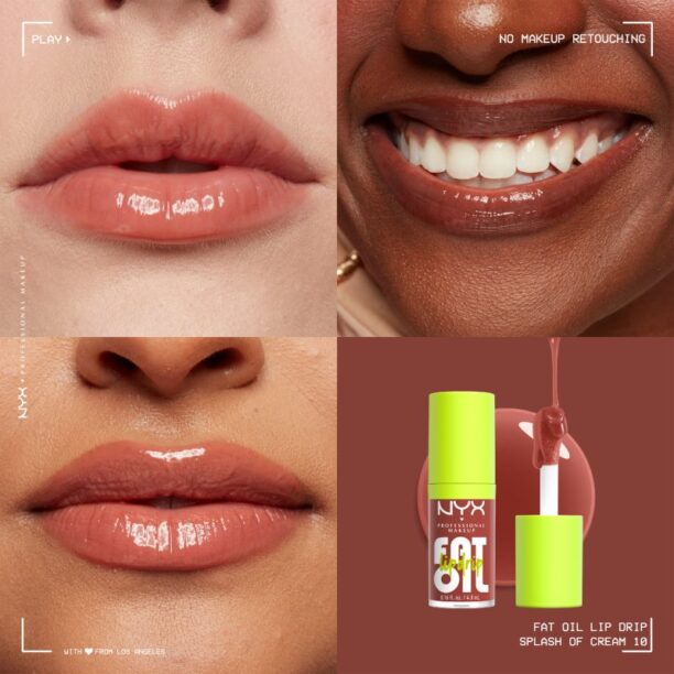 Cumpăra NYX Professional Makeup Fat Oil Lip Drip ulei pentru buze culoare Splash Of Cream 4.8 ml