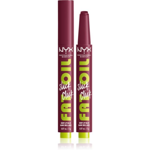 NYX Professional Makeup Fat Oil Slick Click balsam de buze colorat culoare 09 That's Major 2 g preţ