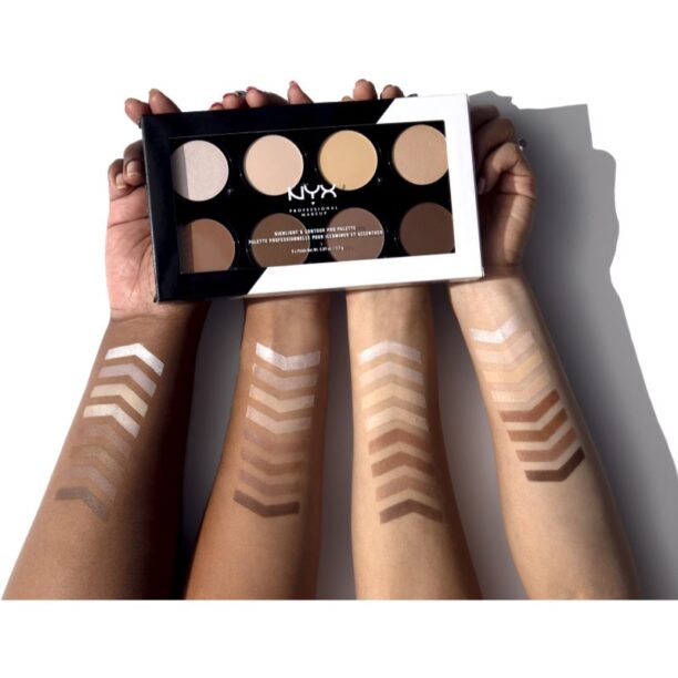 Preţ NYX Professional Makeup Highlight & Contour PRO Patela pentru conturul fetei 8x2