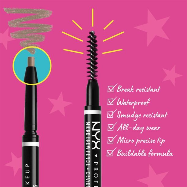 Cumpăra NYX Professional Makeup Micro Brow Pencil creion pentru sprancene culoare 1.5 Ash Blonde 0.09 g