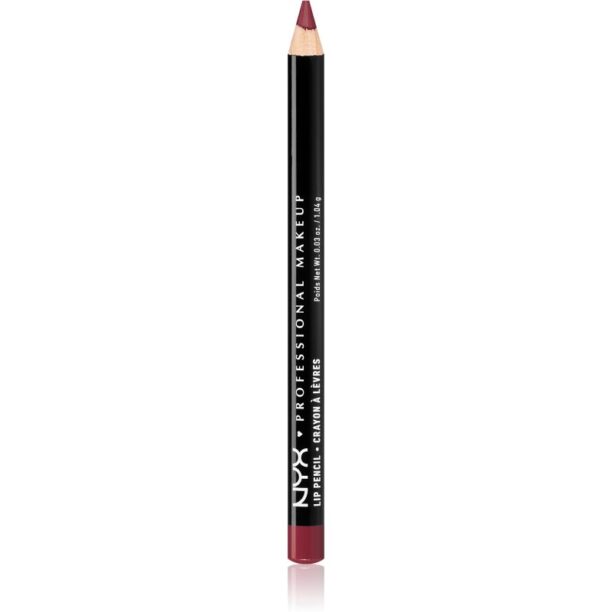 NYX Professional Makeup Slim Lip Pencil creion de buze cu trasare precisă culoare Plush Red 1 g