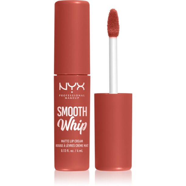 NYX Professional Makeup Smooth Whip Matte Lip Cream ruj de buze catifelant cu efect de netezire culoare 04 Teddy Fluff 4 ml preţ