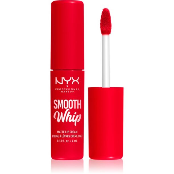 NYX Professional Makeup Smooth Whip Matte Lip Cream ruj de buze catifelant cu efect de netezire culoare 13 Cherry Creme 4 ml preţ