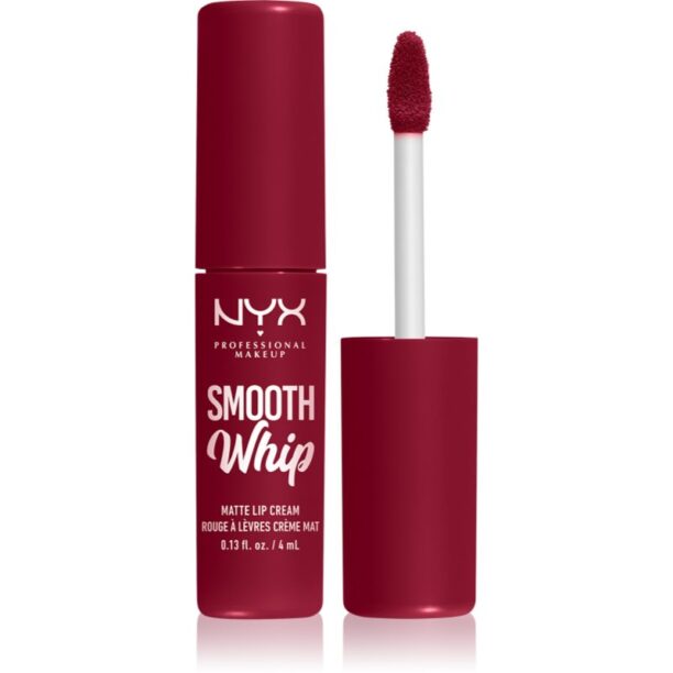 NYX Professional Makeup Smooth Whip Matte Lip Cream ruj de buze catifelant cu efect de netezire culoare 15 Chocolate Mousse 4 ml preţ