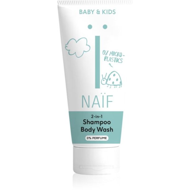 Naif Baby & Kids 2-in-1 gel si sampon pentru bebelusi fara parfum 200 ml preţ