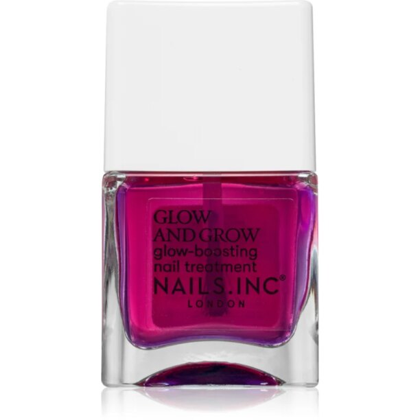 Nails Inc. Glow and Grow Nail Growth Treatment lac pentru intarirea unghiilor 14 ml