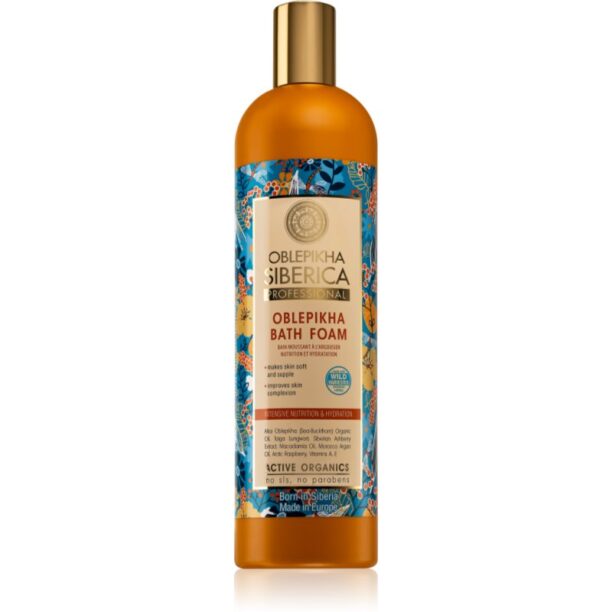 Natura Siberica Oblepikha (Sea-Buckthorn) spumă de baie intens nutritivă cu efect de hidratare 550 ml