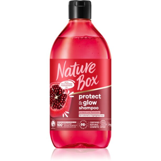 Nature Box Pomegranate sampon revitalizant si hidratant pentru protecția culorii 385 ml preţ