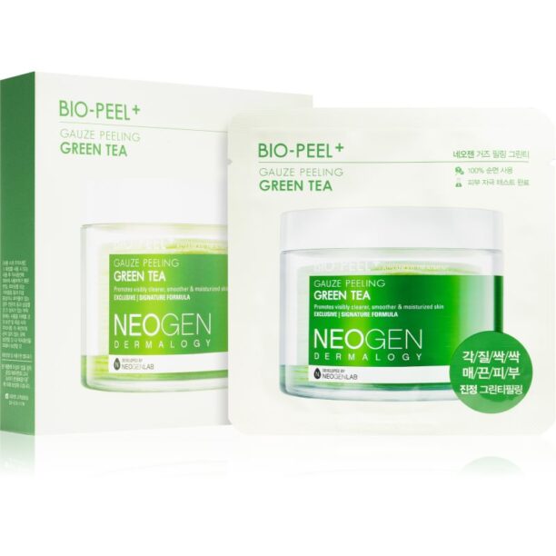 Neogen Dermalogy Bio-Peel+ Gauze Peeling Green Tea discuri pentru indepartarea impuritatilor pentru luminozitate si hidratare 8 buc preţ