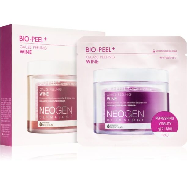 Neogen Dermalogy Bio-Peel+ Gauze Peeling Wine discuri pentru indepartarea impuritatilor pentru netezirea pielii si inchiderea porilor 8 buc preţ