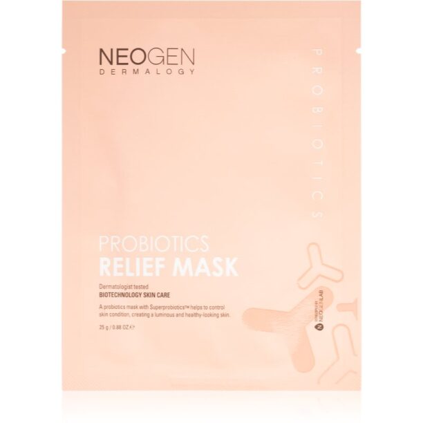 Neogen Dermalogy Probiotics Relief Mask mască textilă calmantă cu probiotice 5 buc preţ