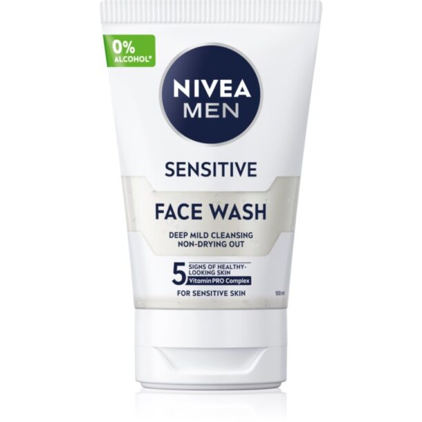 Nivea Men Sensitive gel de curățare pentru barbati 100 ml preţ