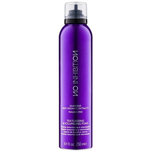 No Inhibition Guarana and organic extracts Texturizing & Volumizing spumă de păr pentru volum și formă 250 ml