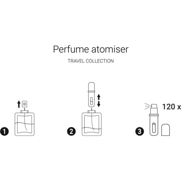 Cumpăra Notino Travel Collection Perfume Atomiser sticluță reîncărcabilă cu atomizor Silver 5 ml