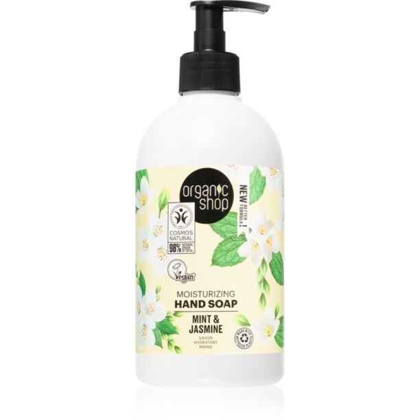 Organic Shop Organic Minty Jasmine Săpun lichid pentru mâini cu efect de hidratare 500 ml